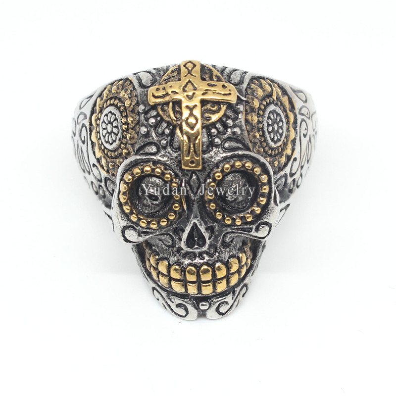 Vintage Jewelry 316L Stainless Steel Fashion Skull Ring