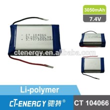 7.4v rechargeable lithium battery Li-polymer 3000mah battery for helicopter battery