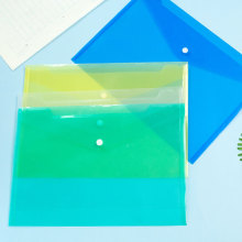 A4 Size Clear File Bag PP Plastic Envelope Button File Folder Pocket Poly Filing Document Holder