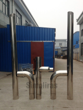 Truck chrome curved 8"OD end reduced exhaust stack