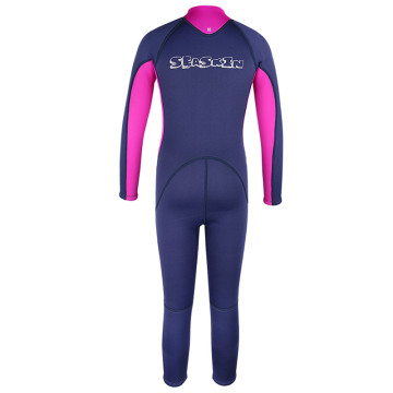 Seaskin 3 mm kleurrijke wetsuits met rits aan de voorkant voor meisjes