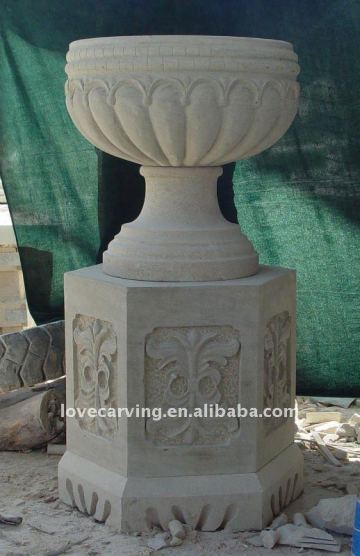 Marble garden urn