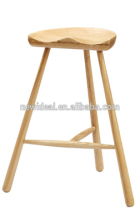 Solid wood backless bar stools with 3 legs (NA5059)