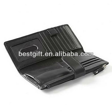 Top quality genuine leather wallet checkbook cover holder wallets