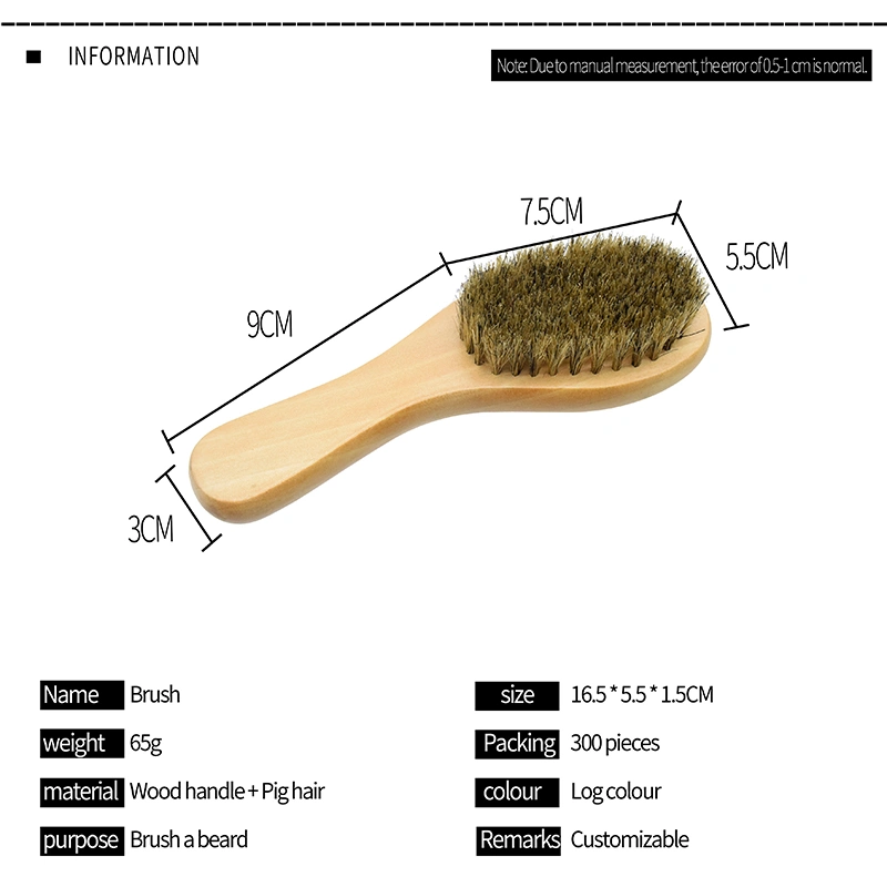 Wholesale Makeup Brushes Wood Handle Beard Brush