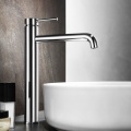 Bathroom vessel sink faucet tall single lever basin mixer tap