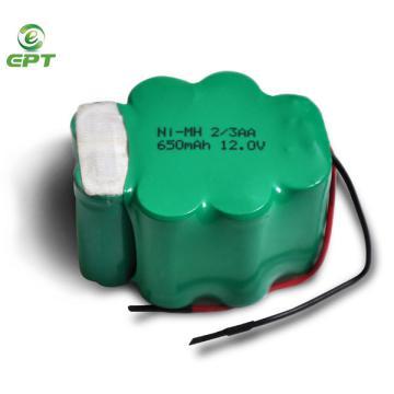 cacuum cleaner battery 12V 2/3AA 650mah nimh battery