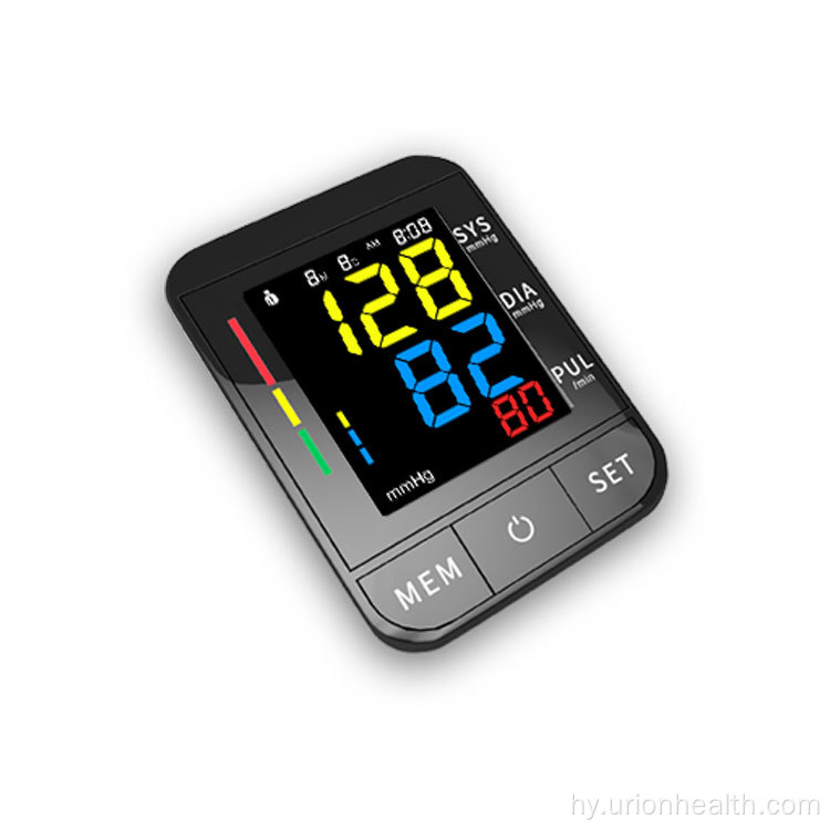 Bluetooth LCD մեքենա ՝ վերին թևի արյան ճնշման մոնիտոր