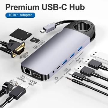 Adaptateur Multiport Hub USB C 10 EN 1