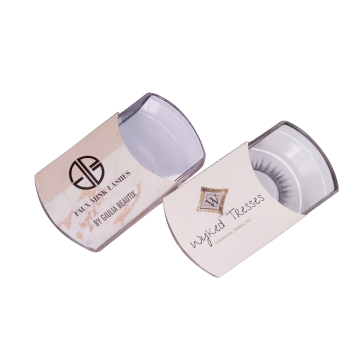 Custom Round Plastic Cases Eyelashes Paper Box