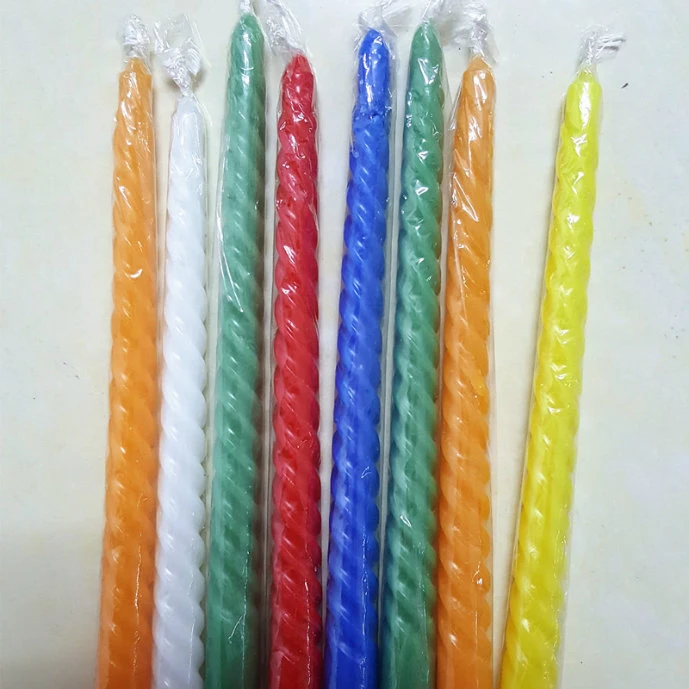 8" Spiral Wax Candle From China Factory and Supplier