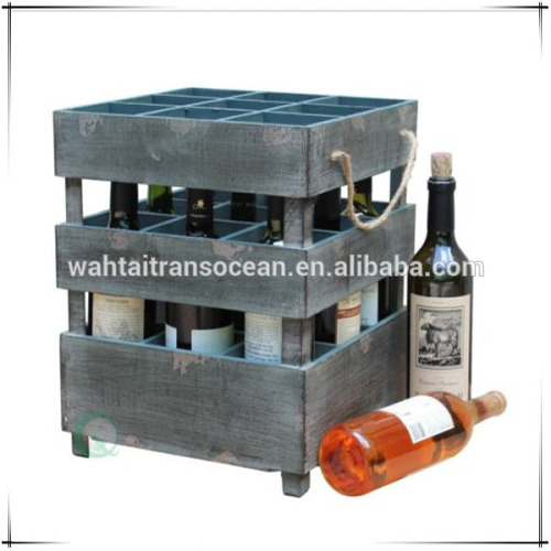 Antique Style Stackable Wooden Wine Crates