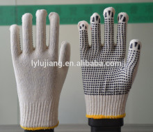 lujiang safety rubber cotton dot gloves,thin cotton gloves,colored cotton gloves