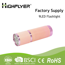 Highflyer cheap 9*led flashlight promotional gift torch with hand strap