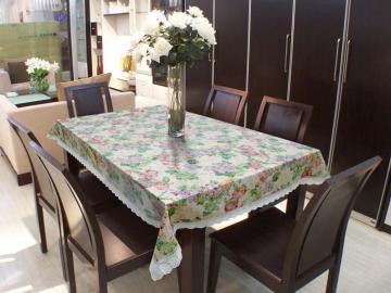 Tnt Readymade Tablecloth with 2 Inch Lace Edge