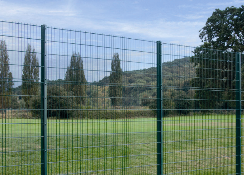 Galvanized twin bar double horizontal wire mesh fence