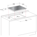 Piano cottura a 4 fuochi a gas Hotpoint in acciaio inossidabile