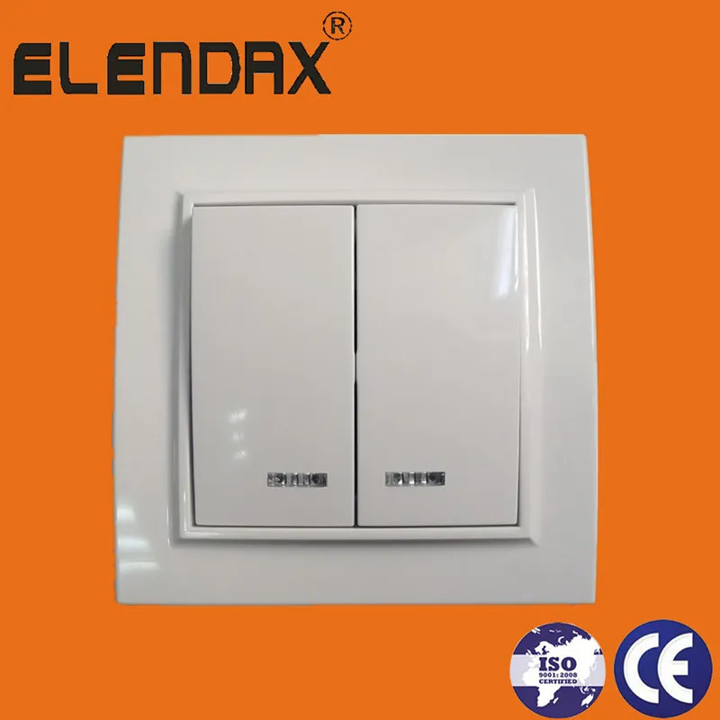 Двухклавишный переключатель с подсветкой (F8102)