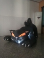 Animowany nadmuchiwany czarny kot Halloween Obrotowa głowa