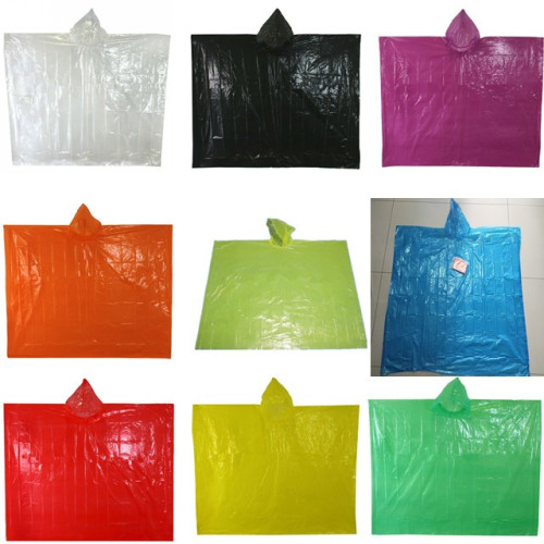 Custom Fashion Murah PE Disposable Rain Poncho