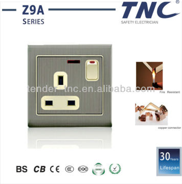 Wiredrawing british standard electrical sockets