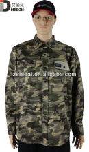 Men's long sleeve camouflage button down shirt