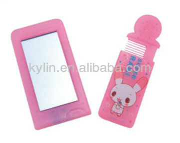 Plastic comb mirror set