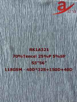 Tencel polyester spendex wrinkle fabric