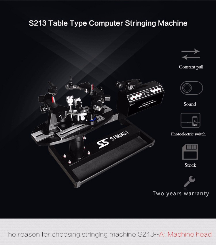 SIBOASI Table electronic badminton AND tennis racket stringing machine with full set S213