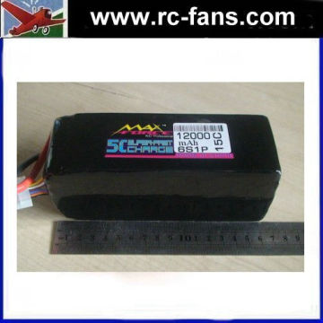 MAXFORCE 12000mAh 22.2V 15C Battery For RC Multicopter