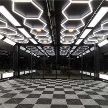 New Design LED Workshop Light: One-Step Installation for Garage Hexagon Industrial Lighting