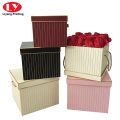 Customized Square Flower Box With Rope