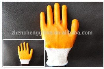 13Gauge nitrile coated nylon work gloves/insulated cheap work gloves from factory