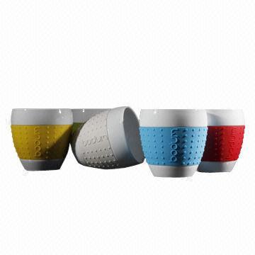 Ceramic Mugs, with Silicon Made for Bodum