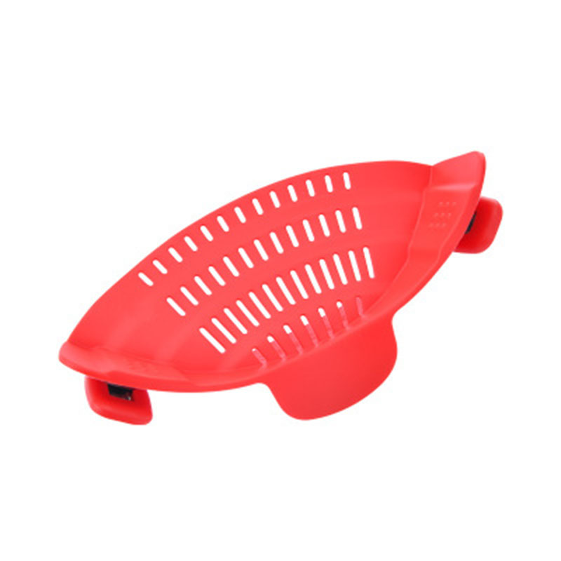 Kitchen Silicone Pot Strainer - Adjustable Snap Strainer Clip On Silicone Colander, Fits all Pots and Bowls Food Colander