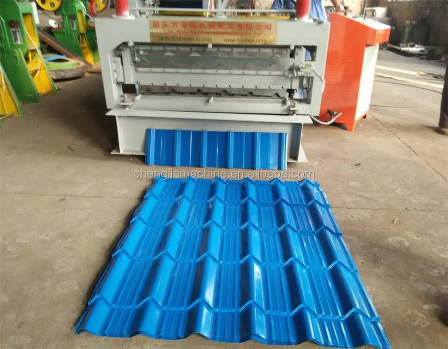 Glazed Steel Tile Roll Forming Machine for Manufacturing Ceramic Tiles