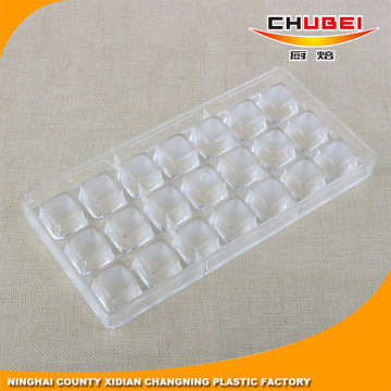 Amazon Beat Seller Heat Resistant Square Design Plastic Chocolate Mold