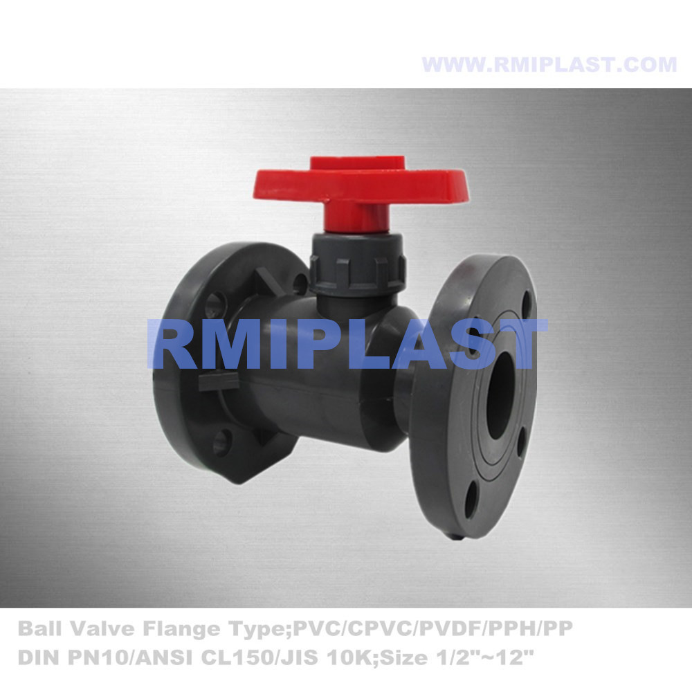 PVC Ball Valf Flanşı Din PN10 DN50