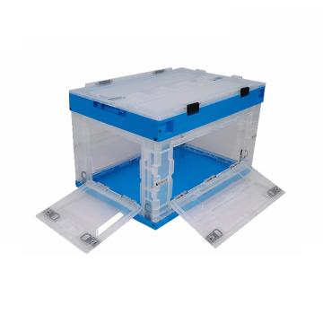 Transparent plastic folding box