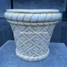 Magnesia flower pots,cement garden sculptures flower pots