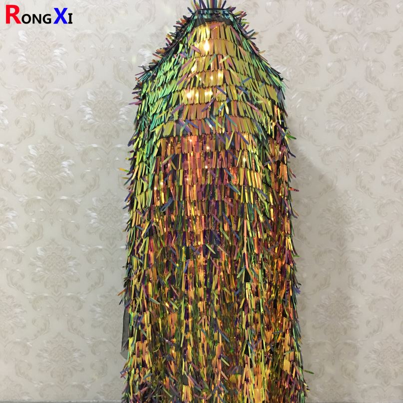 RXF0626 Neues Design Gold Pailletten Stoff mit tollem Preis
