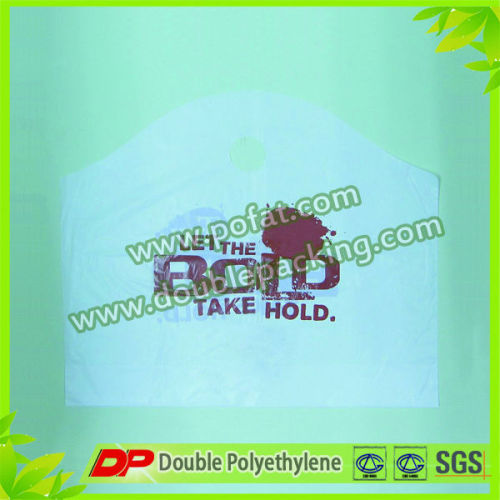 White HDPE Wave top die cut bags