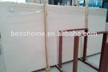 White Fossil wood marble flooring