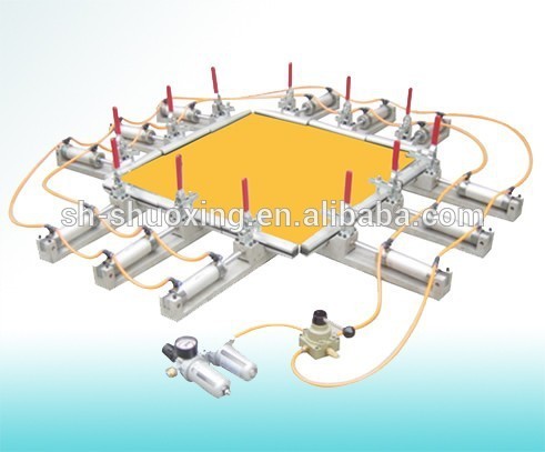 Pneumatic mesh stretcher, pneumatic screen stretcher