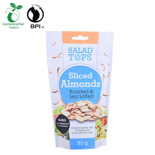 Biodegradable Stand Up Pouch de plástico Galletas Zipllock Embalaje