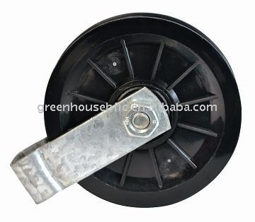 pulley for cable driven greenhouse shading system