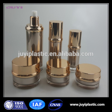 round shape cosmetic bottle and jars, acrylic bottle and face cream jars