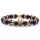 Pulsera de cuentas de corona Imperial de piedras preciosas naturales King Queen Luxury Charm pareja joyería regalo de Navidad para mujeres hombres