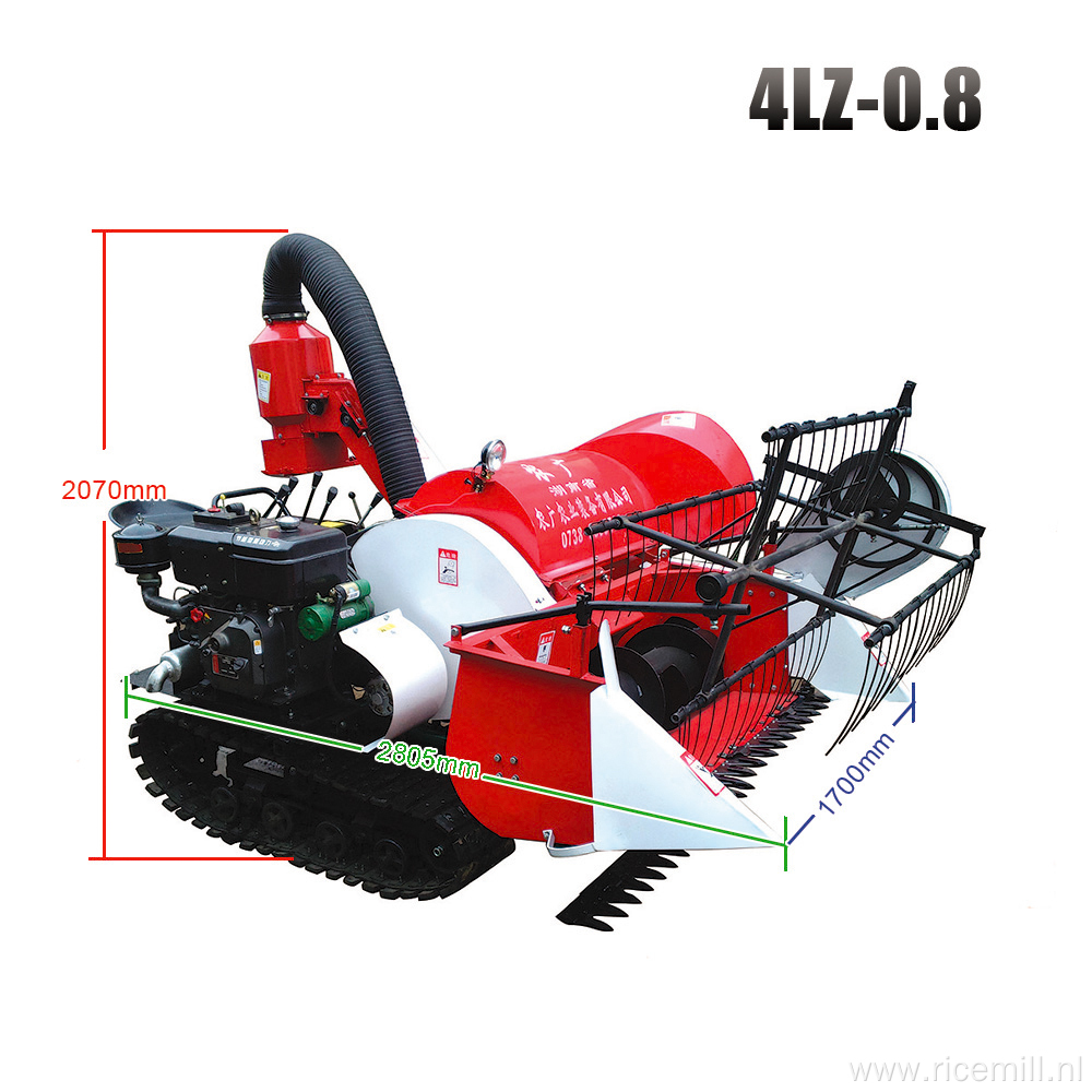 Chinese Factory Mini Harvester For Paddy Harvester 4LZ-0.8