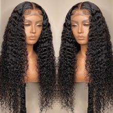 Wholesale virgin remy brazilian hair waterwave wig front lace wig naturel african wigs black women